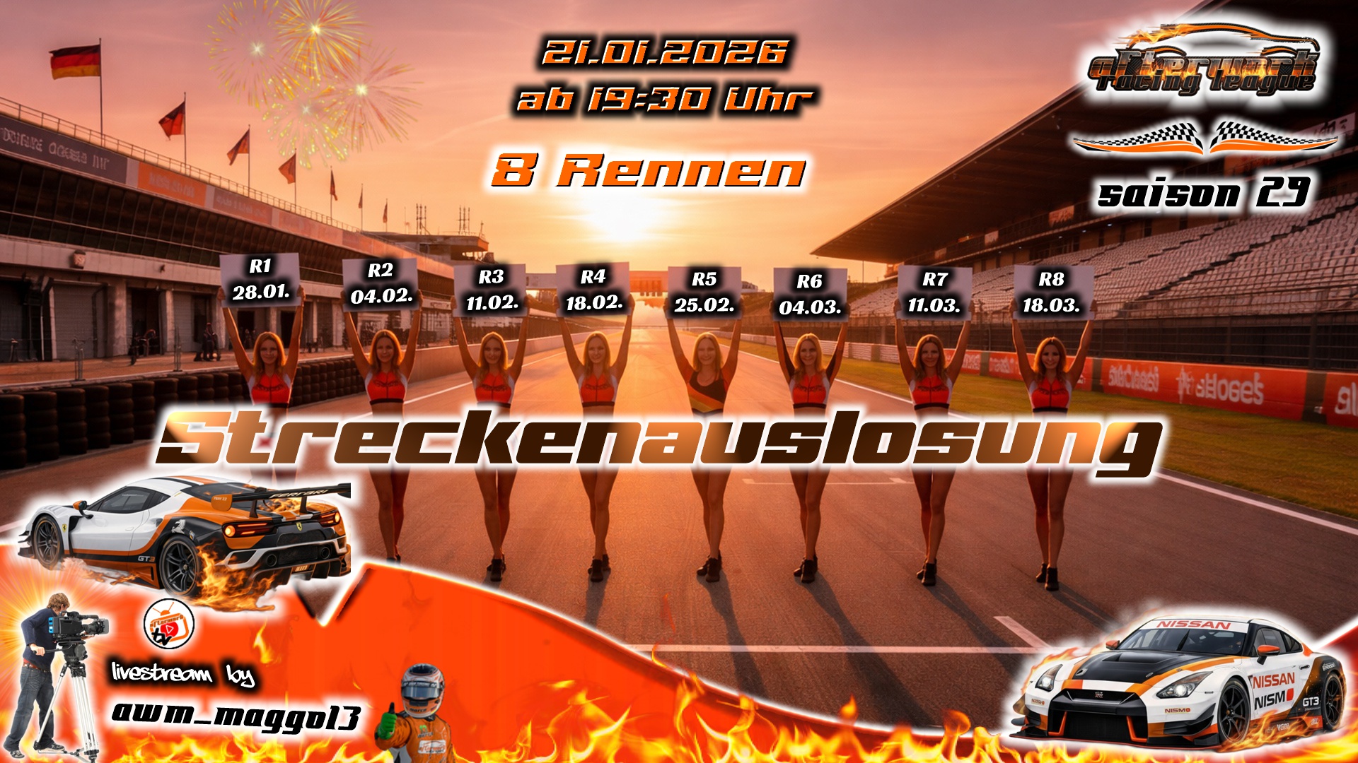 🚥 Neues Jahr - neue Saison: Streckenauslosung am 21.01. 🚥